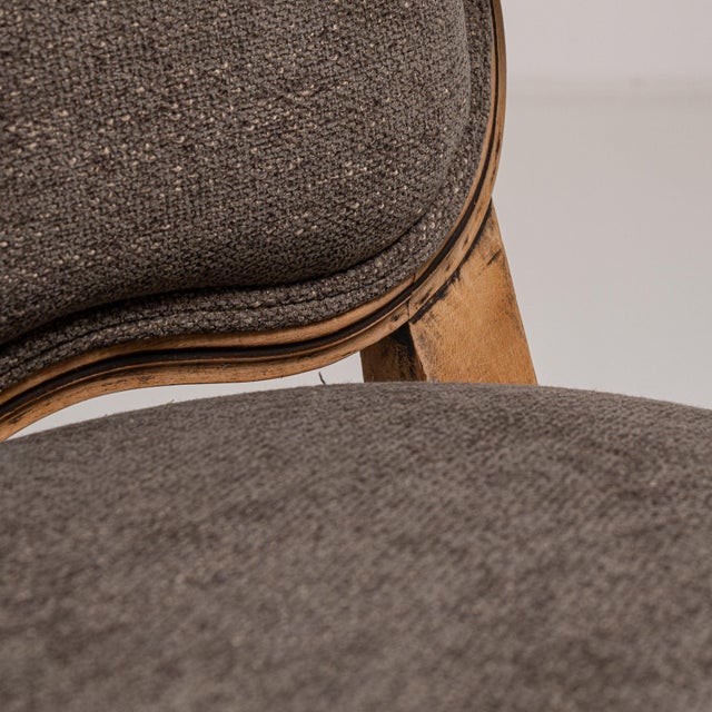 Taupe 19th Century France Louis XV Taupe Wood Armchair For Sale - Image 8 of 10