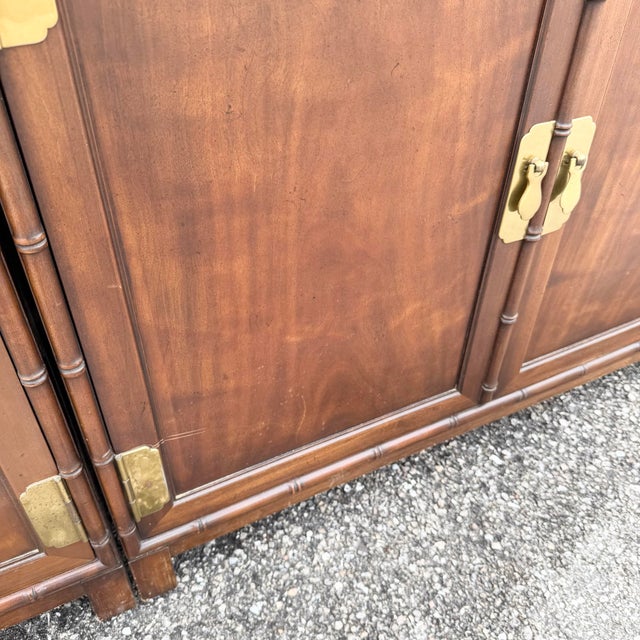 Vintage Campaign Modular Wall Unit Hutch by Baker Knapp Tubbs For Sale In West Palm - Image 6 of 12