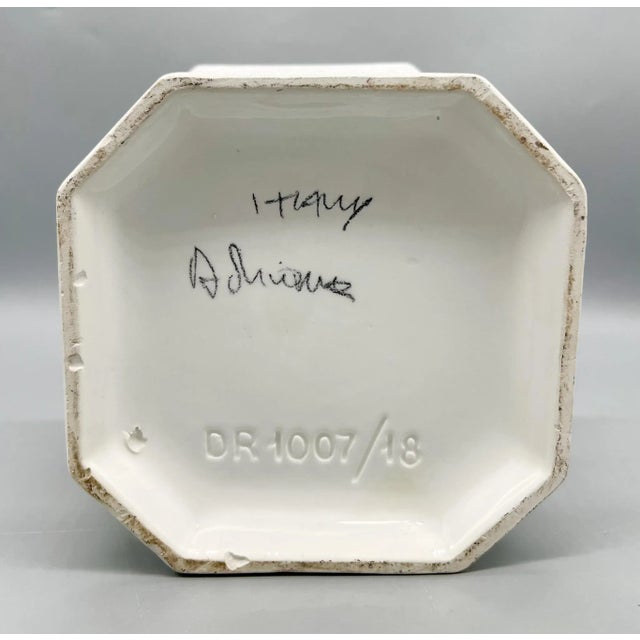 Vintage Italian White Ceramic Cachepot With Colorful Butterflies — Neoclassical / Hollywood Regency For Sale - Image 11 of 16