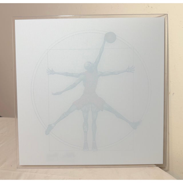2016 Original "Michael Jordan Vitruvian Athlete" by Artist Keng Lau Mixed Media For Sale - Image 13 of 13