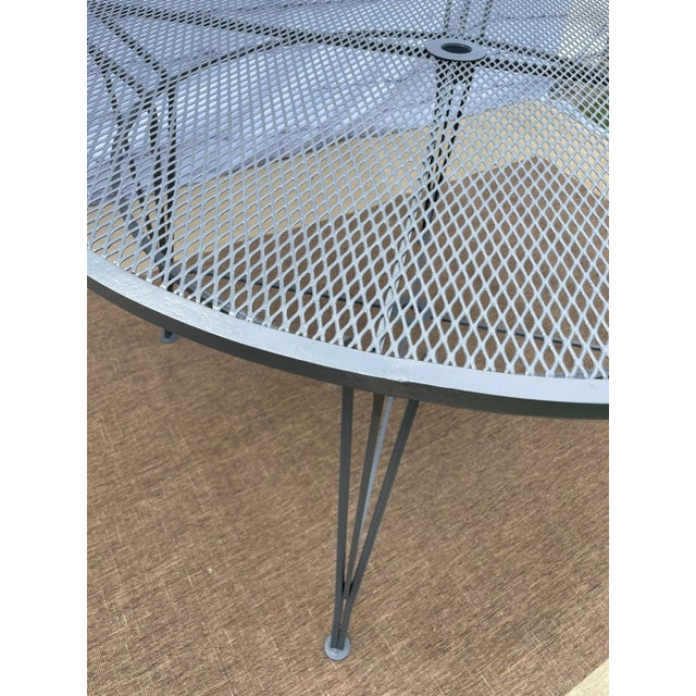 1950s Atomic Radar Salterini Outdoor Wrought Iron Patio Dining Table, Attributed For Sale - Image 5 of 10