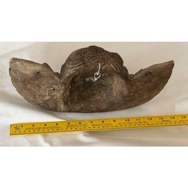 1930s Antique Spanish Colonial Style Immortal Angel Wood Carving For Sale - Image 5 of 8