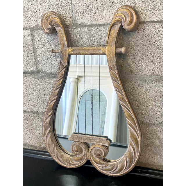 Vintage Regency Harp Wall Mirror Chairish