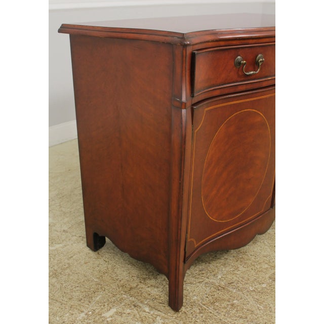Inlaid Mahogany 2 Door Server W. Fitted Interior For Sale - Image 9 of 13