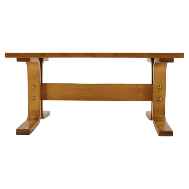 Czechoslovakian Beech Bench, 1970s For Sale - Image 9 of 9