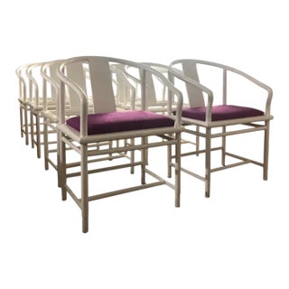 Mao Chairs Attributed to Brueton - Set of 8 For Sale