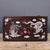 Chinoiserie 1980s Mother of Pearl Inlaid Hardwood Chest, Chinoiserie Dragon & Phoenix Jewelry Storage Box For Sale - Image 3 of 9