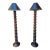 Sculptural Turned Wood Floor Lamps – Vintage Tyndale Chicago Pair, Monumental All-Wood For Sale