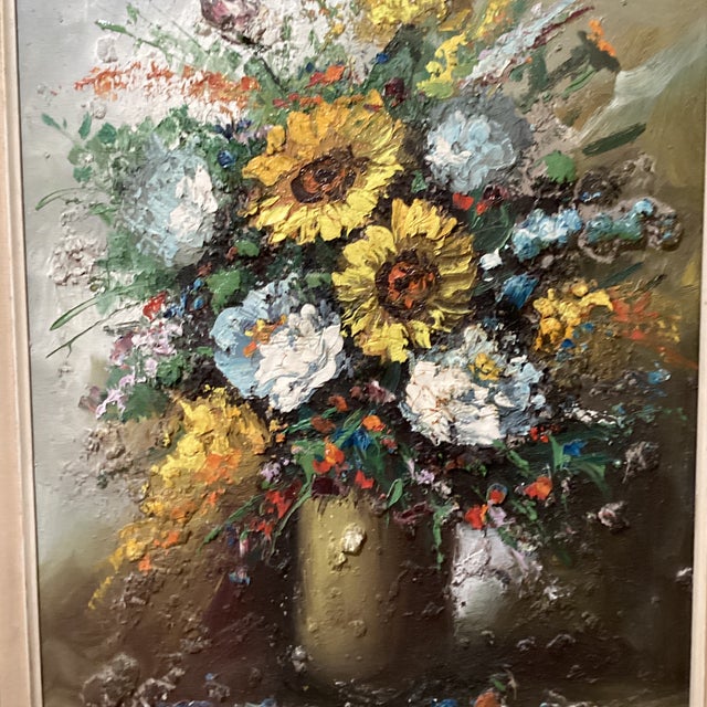 French 1960s Vintage Original Robert Helman Vibrant Color Still Life Oil Painting Signed, Framed For Sale - Image 3 of 12