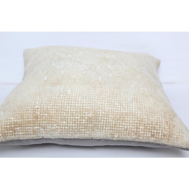 Art Deco Oushak Handmade Decorative Vintage Throw Pillow -16'' X 16'' For Sale - Image 3 of 8