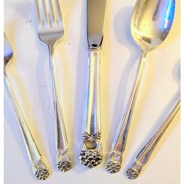 Vintage 1847 Rogers Bros. Silverplate Flatware Set - "Eternally Yours" - 52 Pieces With Original Anti-Tarnish Chest For Sale - Image 12 of 13