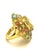 Bochic “Orient” Vintage Amethyst, Lemon Quartz & Citrine Ring - 18K Gold & Silver For Sale - Image 12 of 14
