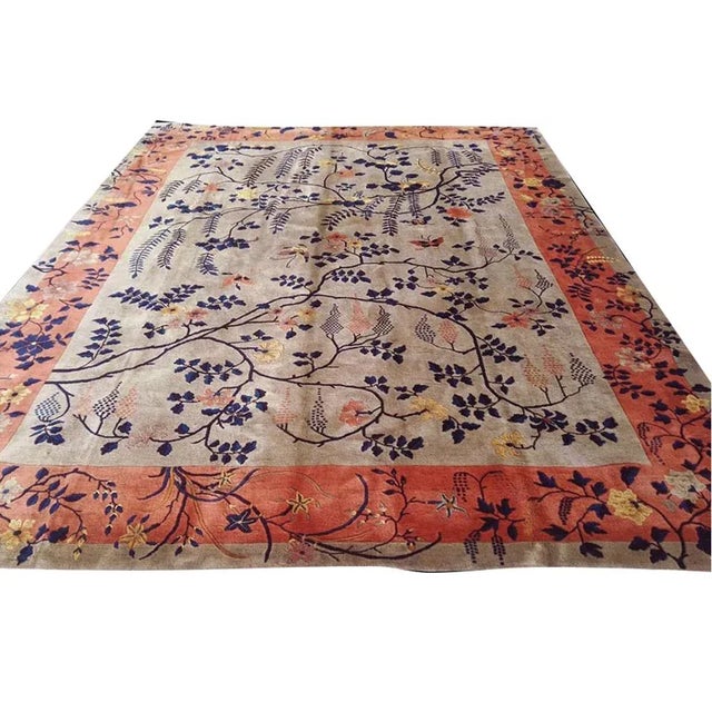 Antique Chinese - Art Deco rug, size: 9'0" x 11'8". Chinese - Art Deco As the name implies, pieces woven between the wars...