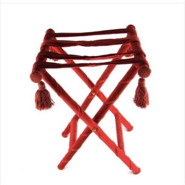 Early 21st Century Bordeaux Velvet Tray Holder by Royal Family For Sale - Image 5 of 5