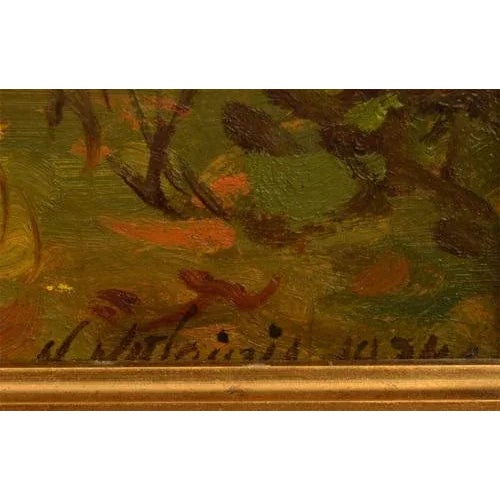 1934. Cardboard, oil. 33x42 cm Nikolajs Kulainis.