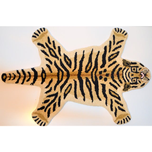 1990s 1990s Vintage Tiger Style Persian Rug - 2' X 3' For Sale - Image 5 of 6
