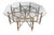 Monumental mid century modern dining table by McGuire Furniture. The table features octagonal form with a complex...