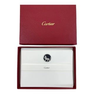 Cartier Iconic Panther Design Card and Envelope Set Luxury Stationery For Sale