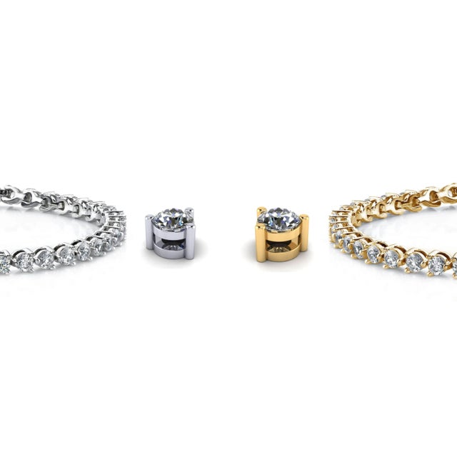 4 Carat Round Natural Diamond 2.7mm 3-Prong Tennis Bracelet in 18k White Gold 7" For Sale - Image 9 of 9