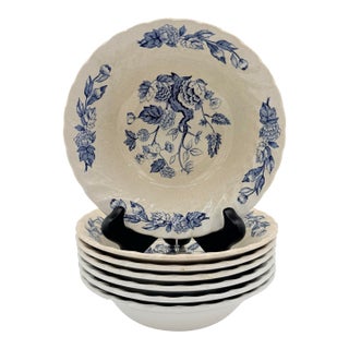 English Royal Wessex “Indian Tree” Ironstone Bowls by Swinnerton - Set of 7 For Sale