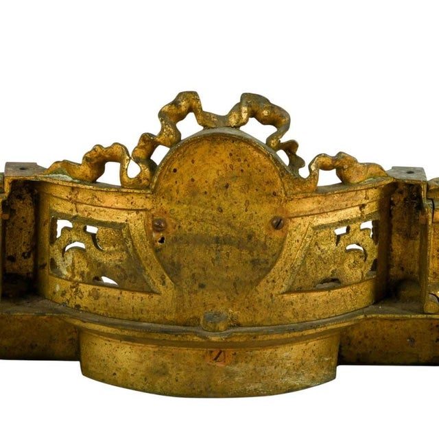 Bronze Antique French Louis XVI Gilt Bronze Bar De Cheminée Fireplace Fender, Circa 1880 For Sale - Image 8 of 12