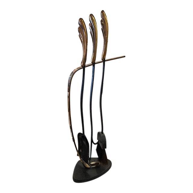 Set of 4 Fireplace Tools Attributed to Niel W. Peper, 1960s For Sale