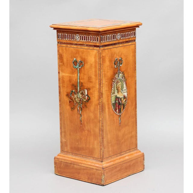 Antique Satinwood Pedestal For Sale - Image 9 of 10