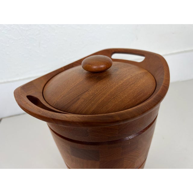 Danish Teak Ice Bucket by Esb Denmark For Sale - Image 4 of 13