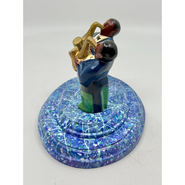 Bruce Houston Saxophone Players Miniature 1997 For Sale - Image 9 of 12