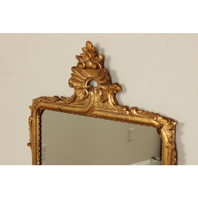 Vintage Italian Carved Giltwood Wall Mirror For Sale - Image 13 of 17