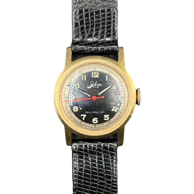 This Selza Gold filled Automatic Cold Capped Watch from the WWII era was used extensively for US Air Force Pilots. The...
