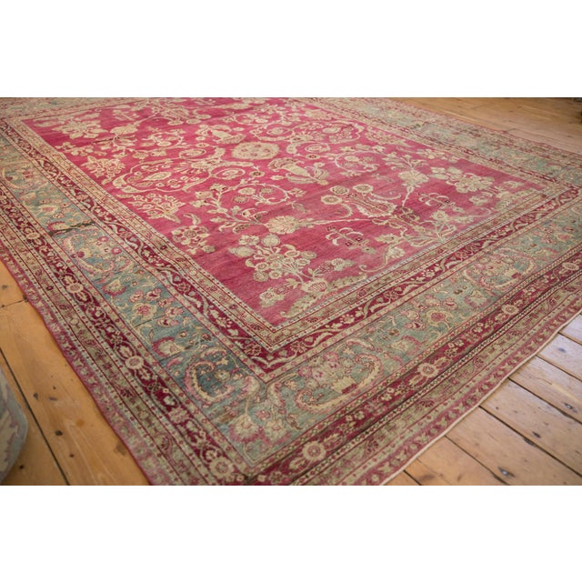 Antique Distressed Yezd Carpet - 8'8" X 11'3" For Sale In New York - Image 6 of 12