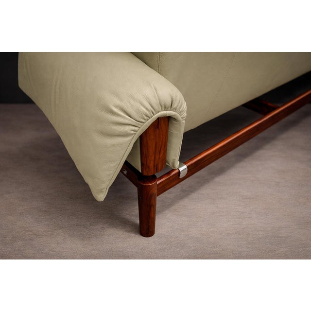 “MP-13” Sofa in Rosewood & Leather, Percival Lafer, 1967 - Lot 61 For Sale - Image 9 of 12