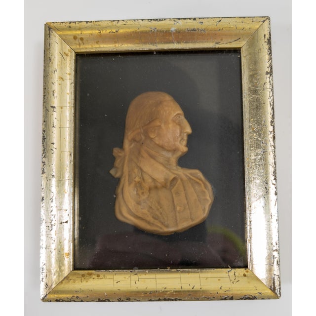 Early 19th Century 19th Century American Molded Wax Portrait of General George Washington For Sale - Image 5 of 7