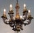 Gold Mid 20th Century Italian Rococo Style Gilt Wood Chandelier For Sale - Image 8 of 9