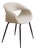 Open Back Chair in Natural White Textured Fabric For Sale