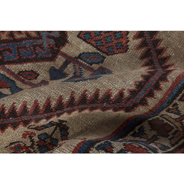 Authentic Persian Handmade Wool Runner For Sale - Image 4 of 8