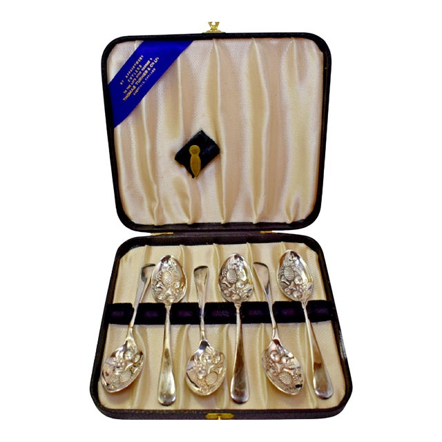 Vintage Desert Silver Spoons by Cutler Epns A1 Sheffield England in