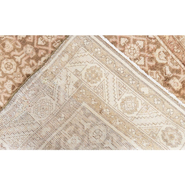 Doris Leslie Blau Malayer Antique Allover Warm Tan Hand-Knotted Runner - c. 1920 For Sale In New York - Image 6 of 10