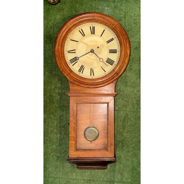 Eastman Clock Co Boston, Antique Weight Driven Regulator Wall Clock For Sale - Image 13 of 15