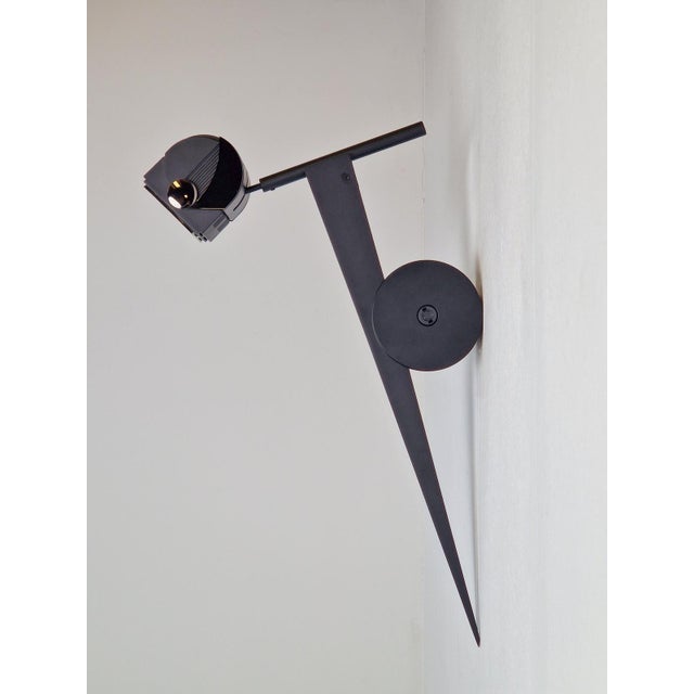 Metal Postmodern Metal Wall Spot Lamp from Debsch Aster, Italy, 1980s For Sale - Image 7 of 14