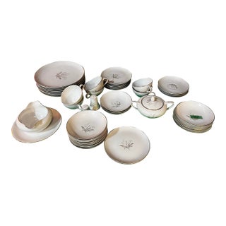 Vintage Golden Rhapsody Plate Set- 47 Pieces For Sale