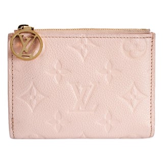 Louis Vuitton Lisa Monogram Empreinte Pink Opale Leather Gold Hardware Wallet For Sale