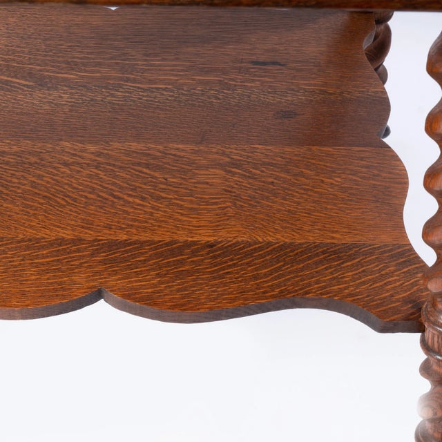 Antique Oak Ball and Claw Foot Table-Circa 1900 For Sale - Image 6 of 9
