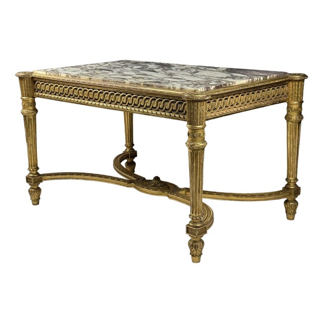 Louis XVI Style Marble Center Table For Sale