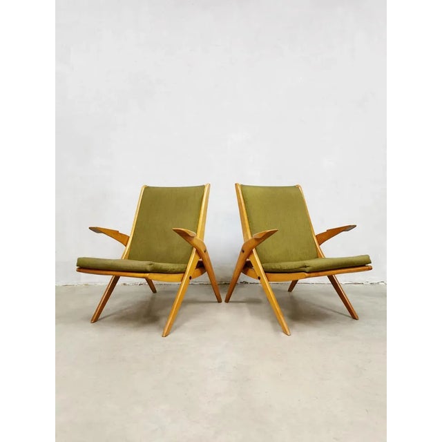 Set of Scissor Leg Armchairs, 1960s For Sale - Image 6 of 6