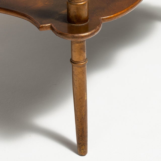 19th Century France Napoleon III Brown Wood Side Table For Sale - Image 15 of 15