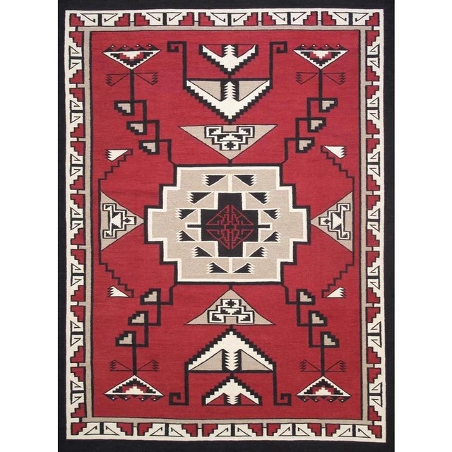 Tuscany Wool Red Area Rug, 8' 1'' X 9' 9'' For Sale - Image 4 of 4