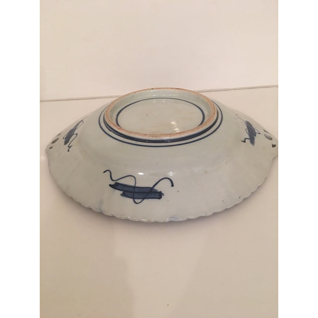 19th Century Antique 19 Th Century Japanese Imari Decorative Serving Platter With Rounded Handles For Sale - Image 5 of 10