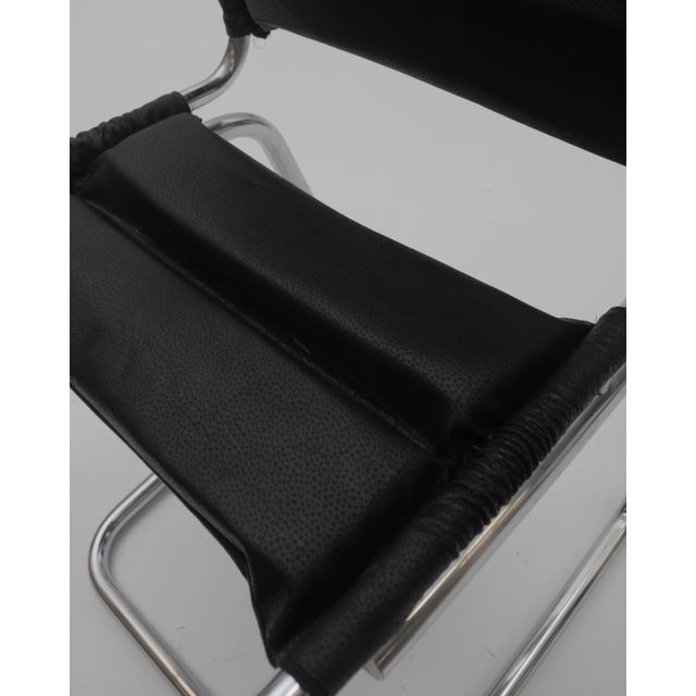 Black Vintage Tubular Chairs, 1970s, Set of 4 For Sale - Image 8 of 9